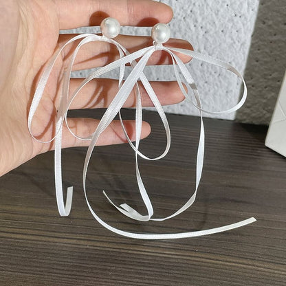 Faux Earring Bow Pearl