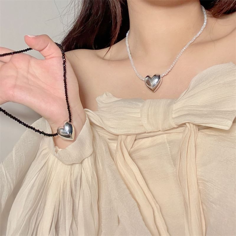 Beaded Necklace Heart