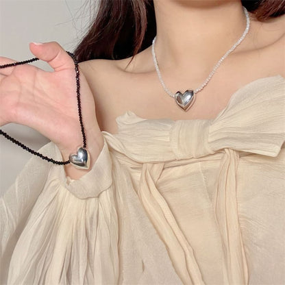 Beaded Necklace Heart