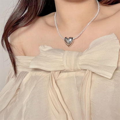 Beaded Necklace Heart