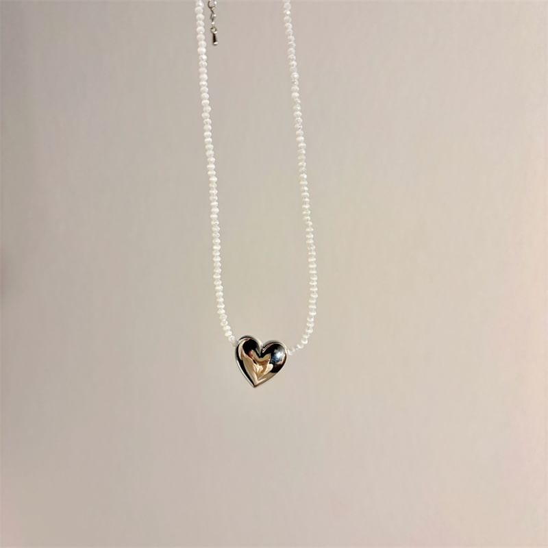 Beaded Necklace Heart