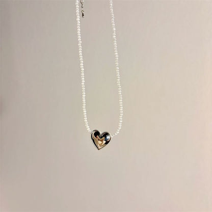 Beaded Necklace Heart