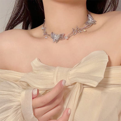 Butterfly Necklace Beaded