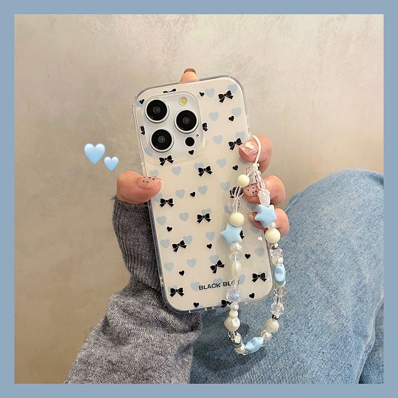 Phone Set Bow Strap Case /