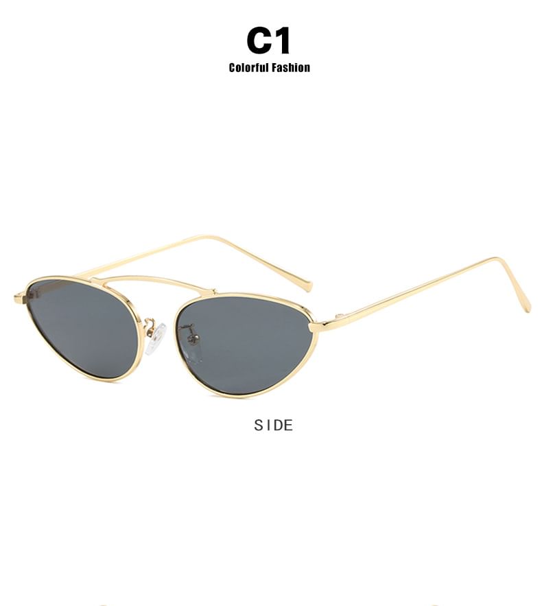 Metal Cat Eye Frame Sunglasses