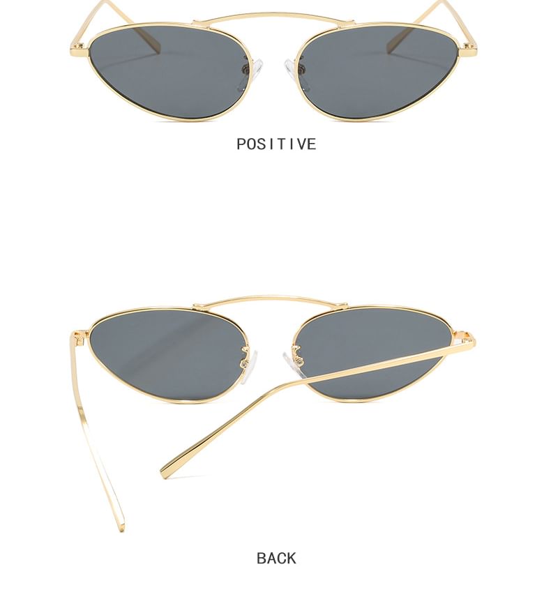 Metal Cat Eye Frame Sunglasses