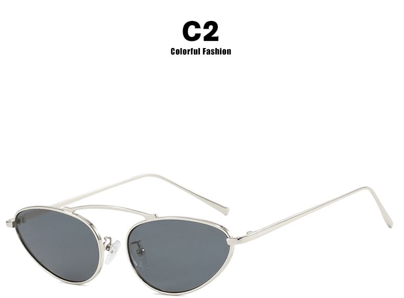 Metal Cat Eye Frame Sunglasses