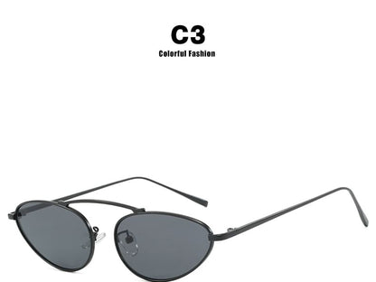 Metal Cat Eye Frame Sunglasses