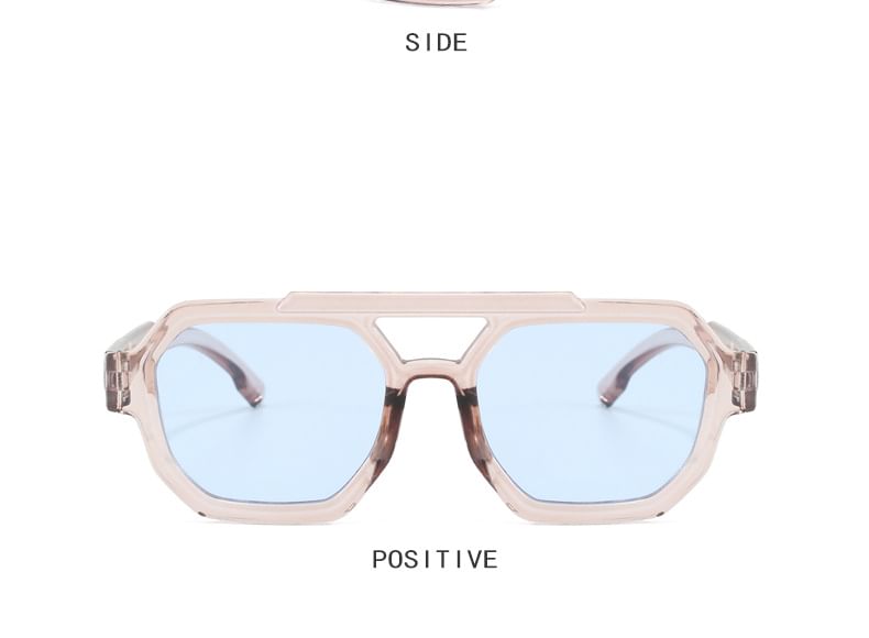 Bridge Sunglasses Plastic Geometric Double