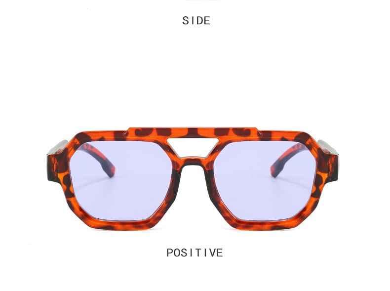 Bridge Sunglasses Plastic Geometric Double