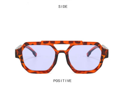 Bridge Sunglasses Plastic Geometric Double