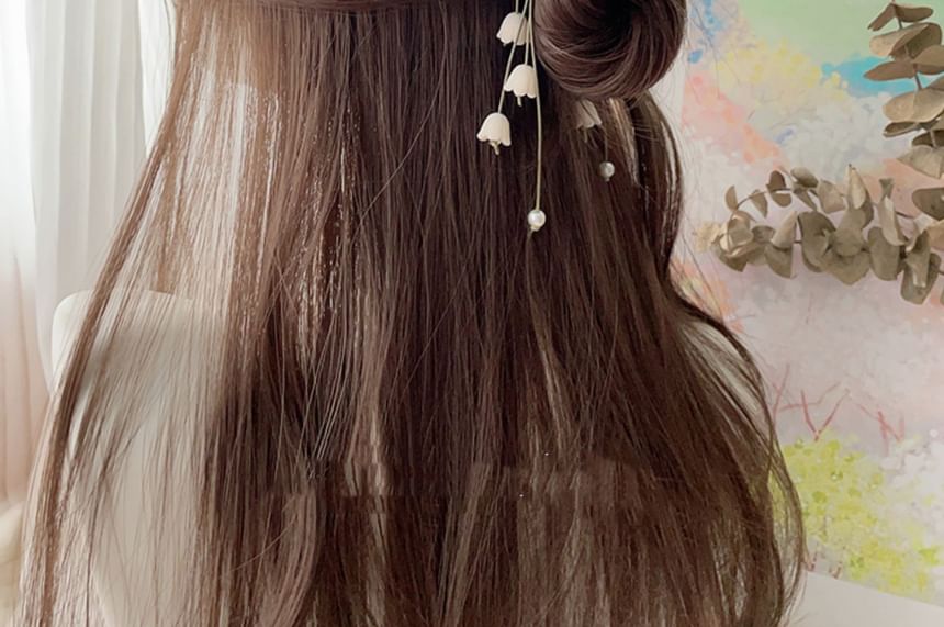 Floral Ribbon Hair Claw Clip