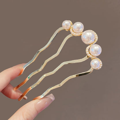 Faux Pearl Alloy Hair Comb