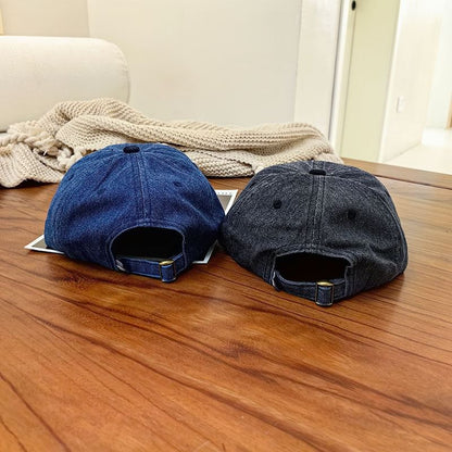 Lettering Embroidered Corduroy Cap