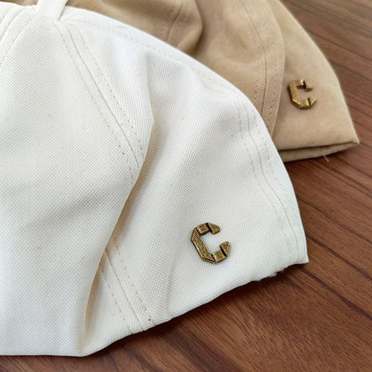 Lettering Beret Metal Hat