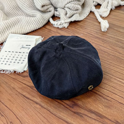 Lettering Beret Metal Hat