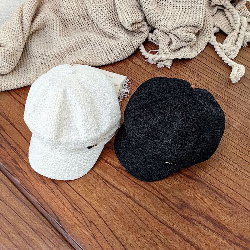 Metal Newsboy Lettering Cap