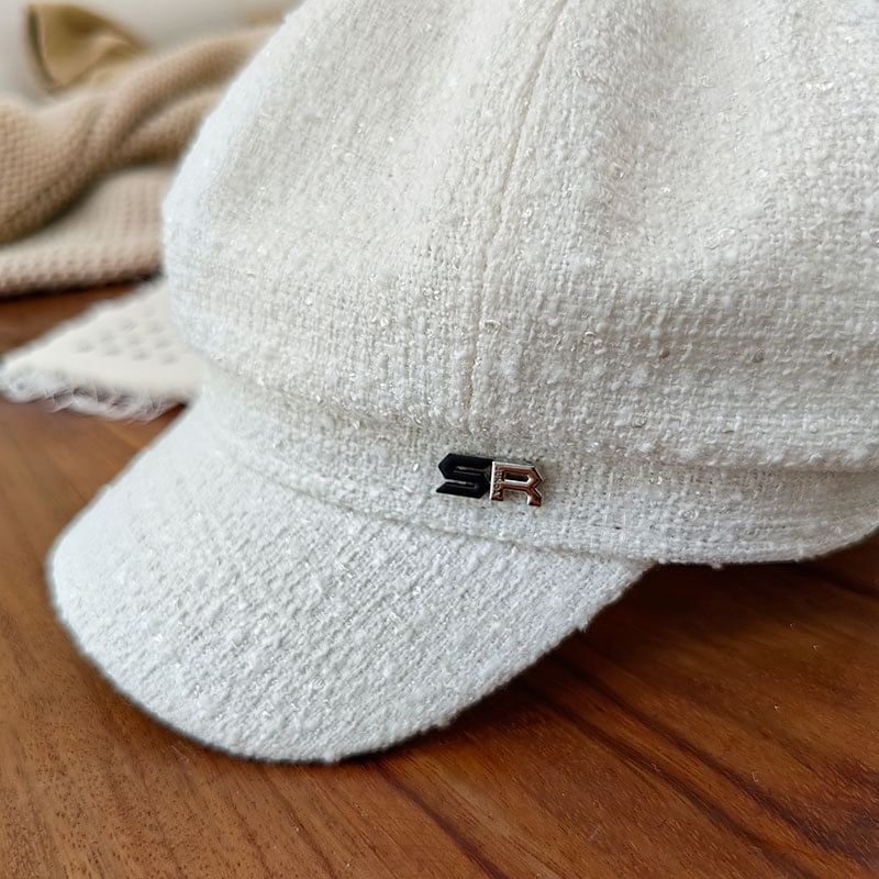 Metal Newsboy Lettering Cap