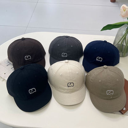 Embroidered Short Brim Elephant Cap