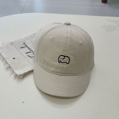 Embroidered Short Brim Elephant Cap