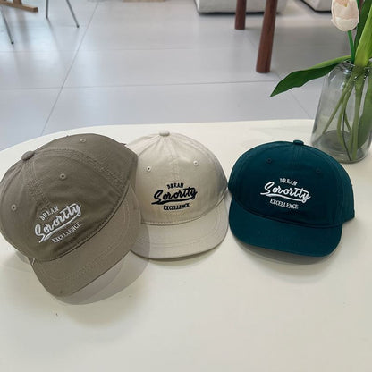 Cap Embroidered Short Brim Lettering