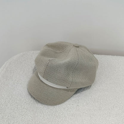 Lettering Cap Newsboy Belt