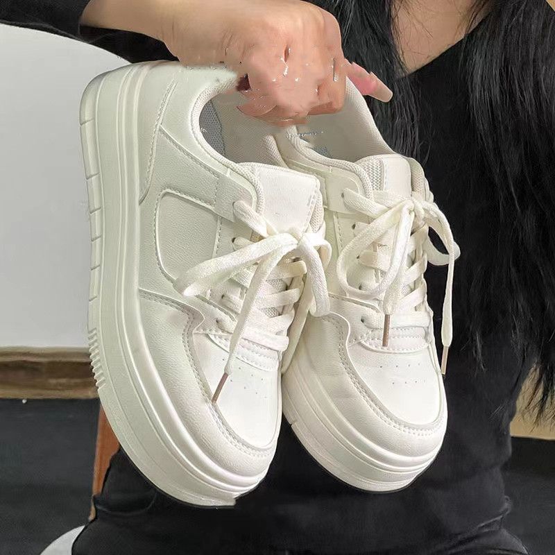 Platform Plain Sneakers