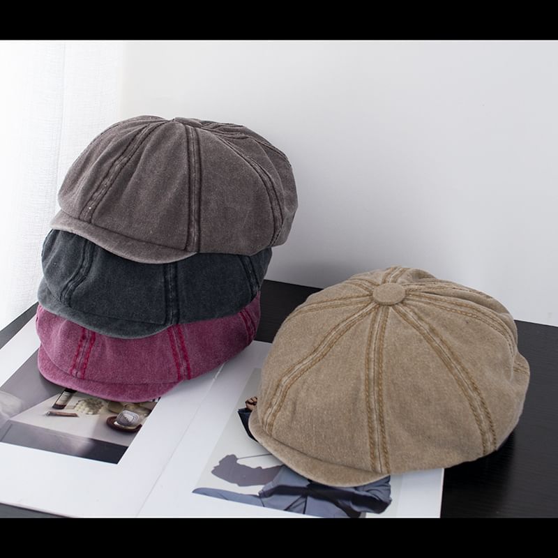 Cap Cotton Newsboy Vintage Washed