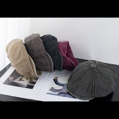 Cap Cotton Newsboy Vintage Washed