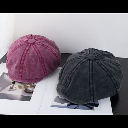Cap Cotton Newsboy Vintage Washed