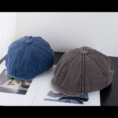 Cap Cotton Newsboy Vintage Washed