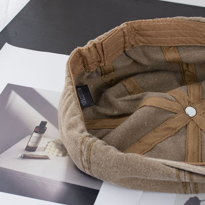 Cap Cotton Newsboy Vintage Washed