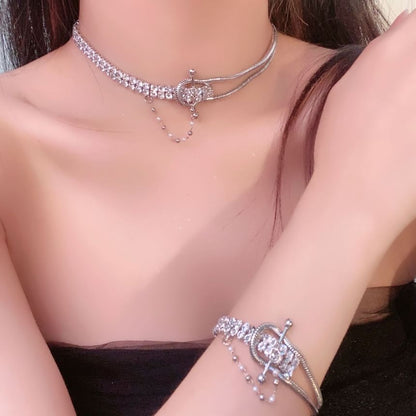 Necklace Faux Pearl Bracelet /