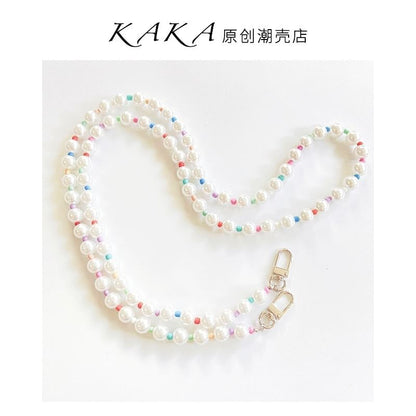 Faux Pearl Lanyard Phone