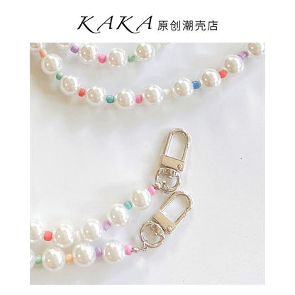 Faux Pearl Lanyard Phone