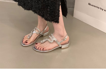 Rhinestone Thong Sandals