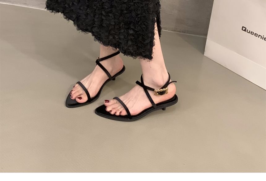 Pointy Cross Strap Sandals