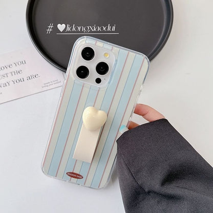 Striped Finger Strap Phone Case