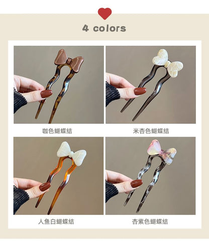 Bow Acetate Hair Stick