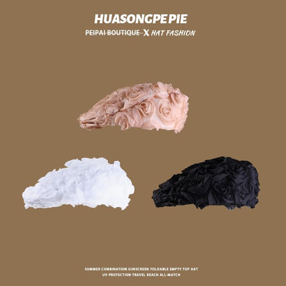 Plain Cap Ruffle Newsboy