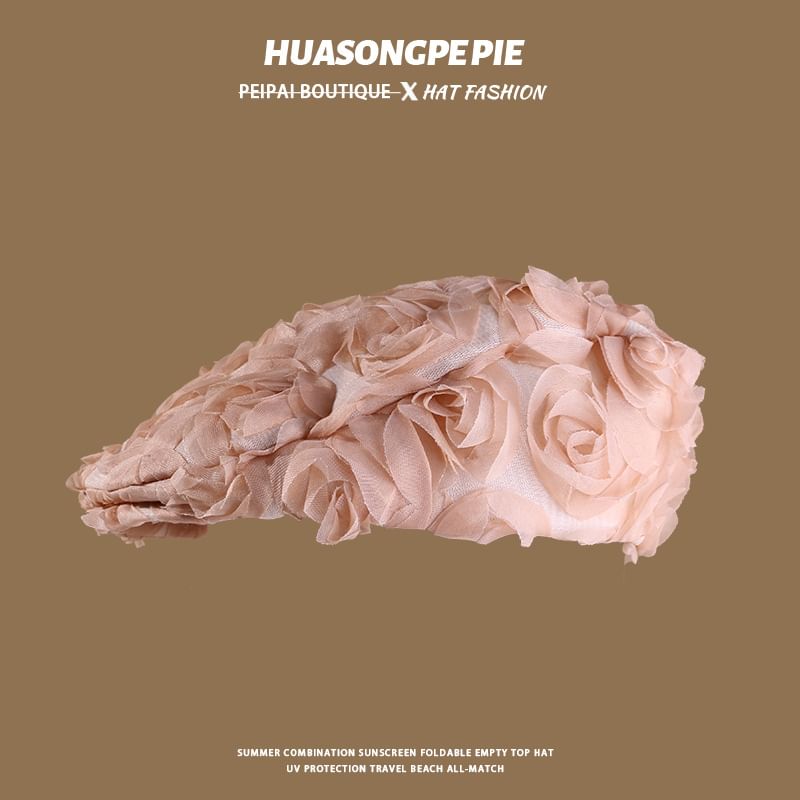 Plain Cap Ruffle Newsboy