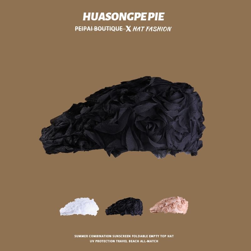 Plain Cap Ruffle Newsboy