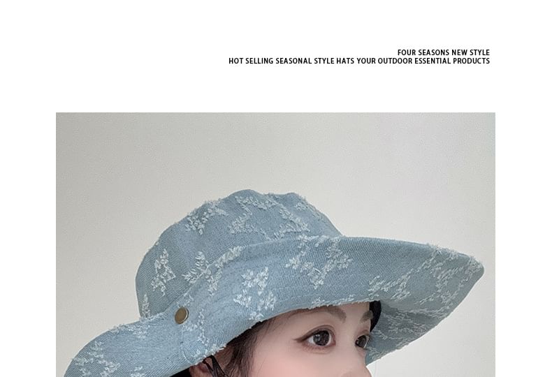 Hat Distressed Boonie Denim