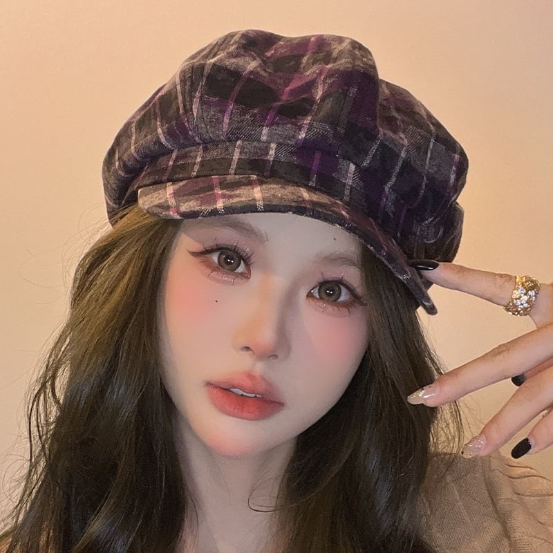 Cap Newsboy Plaid