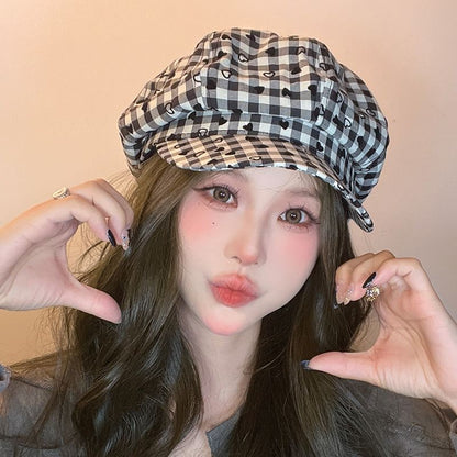 Print Newsboy Heart Cap