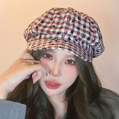 Print Newsboy Heart Cap