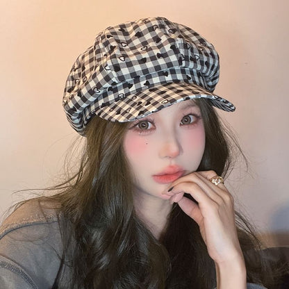 Print Newsboy Heart Cap