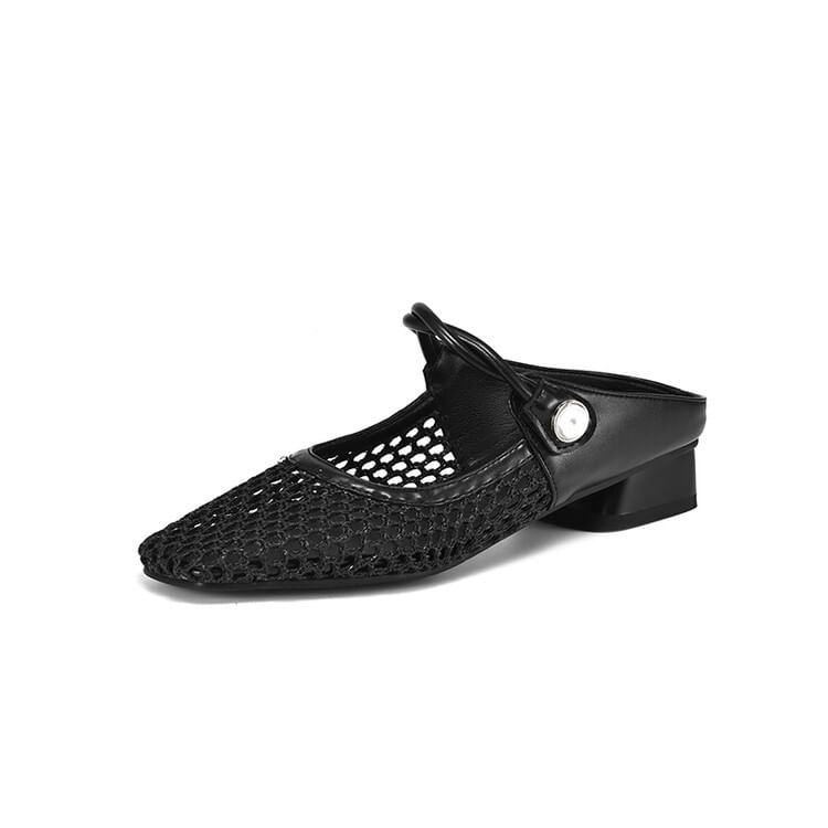 Heel Mules Mesh Low