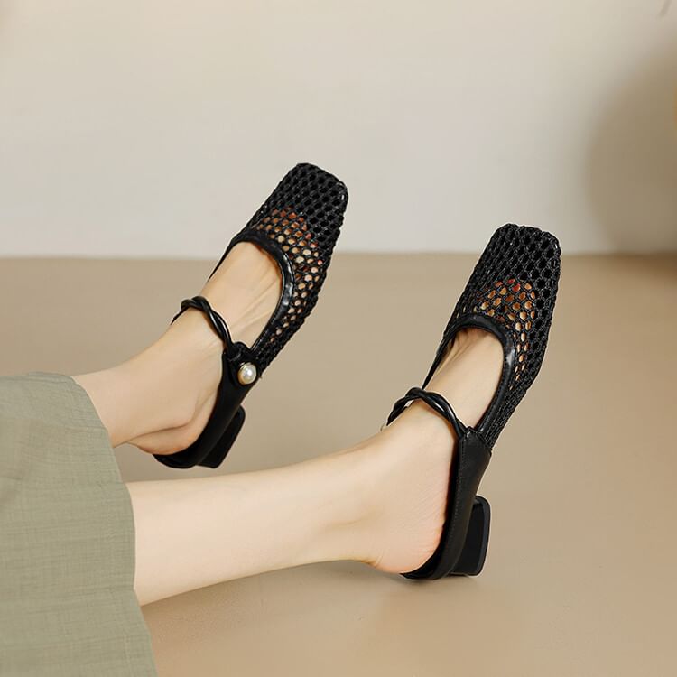Heel Mules Mesh Low