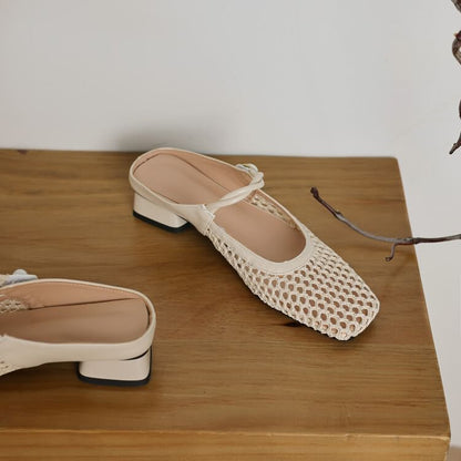 Heel Mules Mesh Low